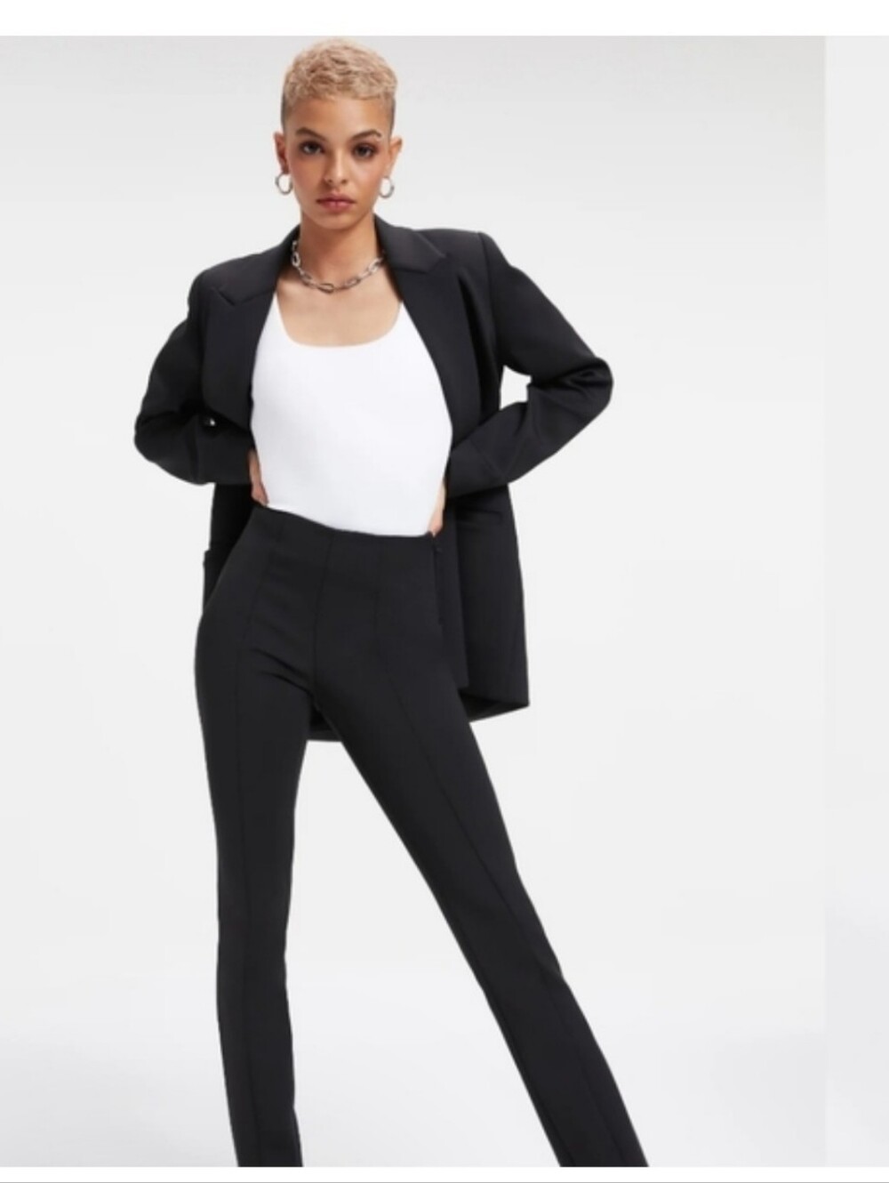 Good American Good Waist Scuba Pant | Black | Size M